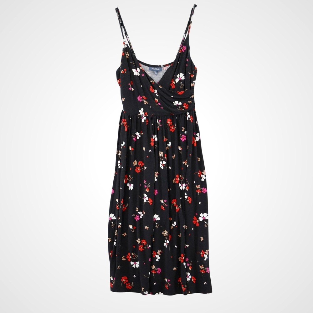 ModCloth Floral Midi Dress Women Small Black Romantic Bohemian‎ Bloomcore Boho
